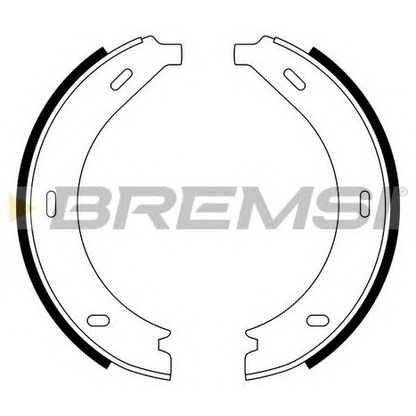 Zdjęcie Zesatw szczęk hamulcowych, hamulec postojowy BREMSI GF0305