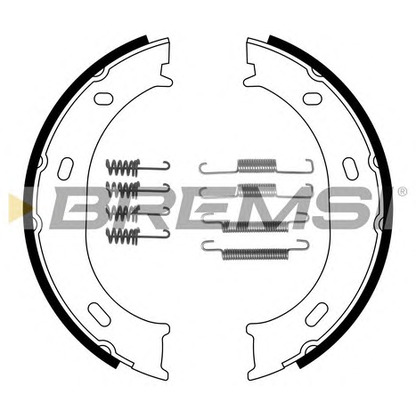 Photo Brake Shoe Set, parking brake BREMSI GF03061