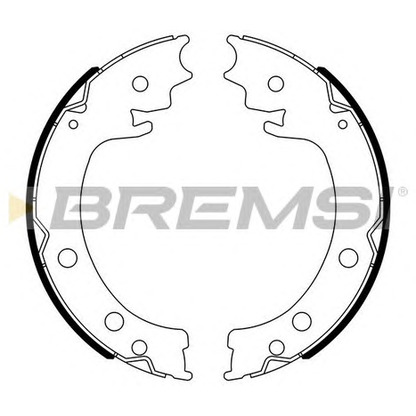 Zdjęcie Zesatw szczęk hamulcowych, hamulec postojowy BREMSI GF0908