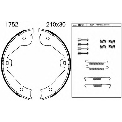 Foto Kit ganasce, Freno stazionamento BSF 01752K