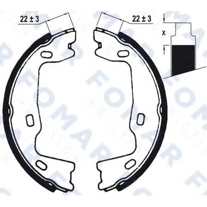 Photo Brake Shoe Set, parking brake FOMAR Friction FO0347