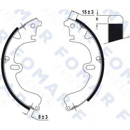 Foto Bremsbackensatz FOMAR Friction FO0406