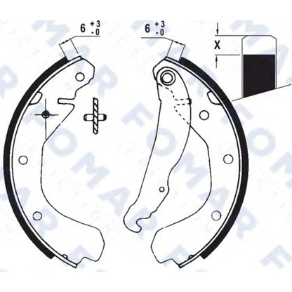 Photo Brake Shoe Set FOMAR Friction FO0419