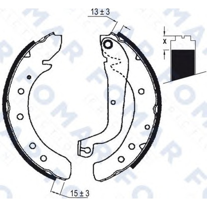 Foto Bremsbackensatz FOMAR Friction FO0570