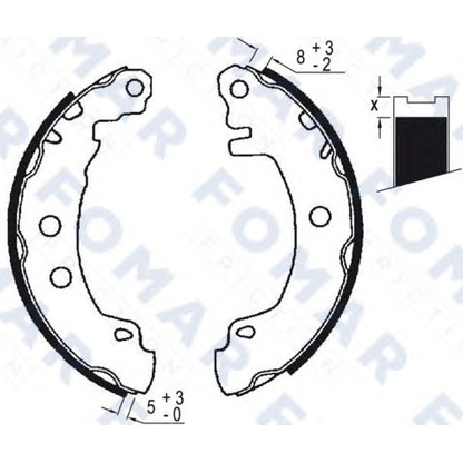 Foto Bremsbackensatz FOMAR Friction FO0632