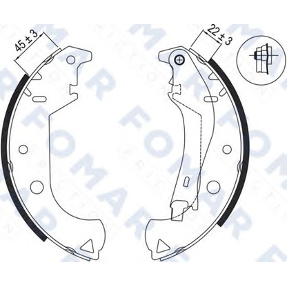 Photo Brake Shoe Set FOMAR Friction FO9015