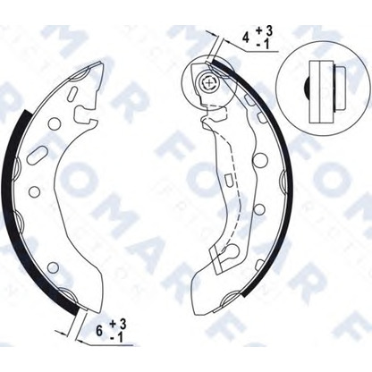 Zdjęcie Zesatw szczęk hamulcowych FOMAR Friction FO9023