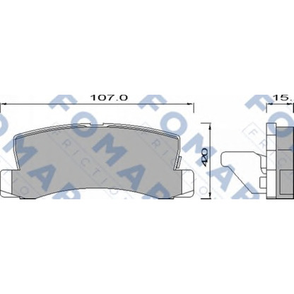 Foto Bremsbelagsatz, Scheibenbremse FOMAR Friction FO428881