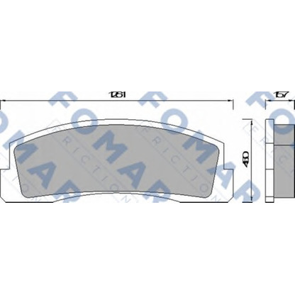 Photo Kit de plaquettes de frein, frein à disque FOMAR Friction FO430181