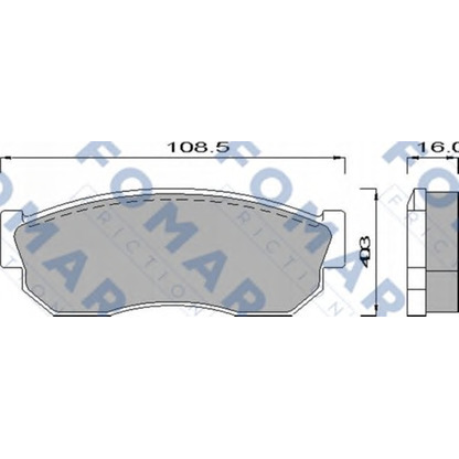 Photo Kit de plaquettes de frein, frein à disque FOMAR Friction FO432181
