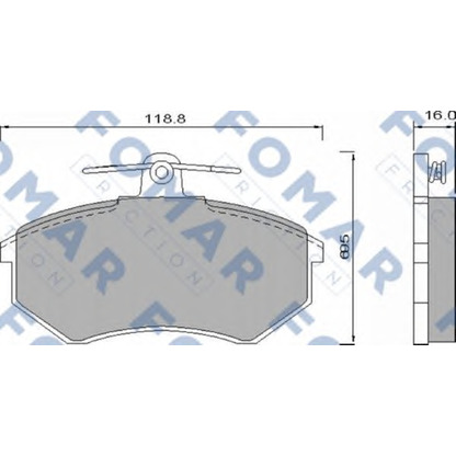 Photo Kit de plaquettes de frein, frein à disque FOMAR Friction FO433281