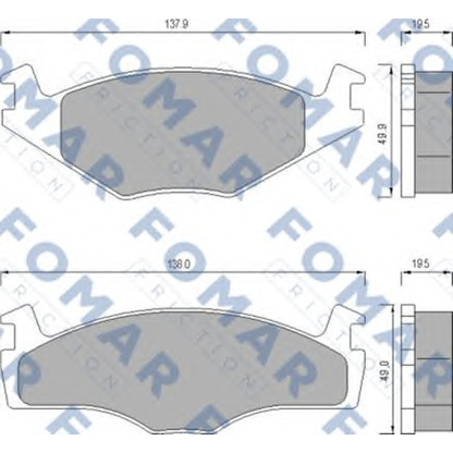 Photo Brake Pad Set, disc brake FOMAR Friction FO436681