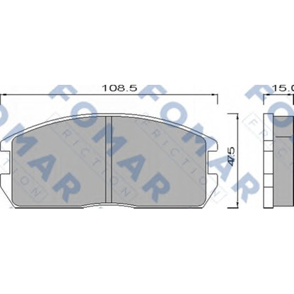 Photo Kit de plaquettes de frein, frein à disque FOMAR Friction FO439581