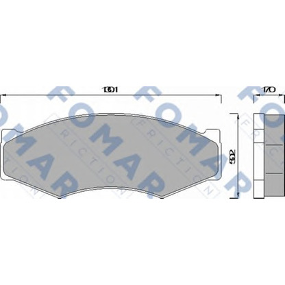 Photo Brake Pad Set, disc brake FOMAR Friction FO441581