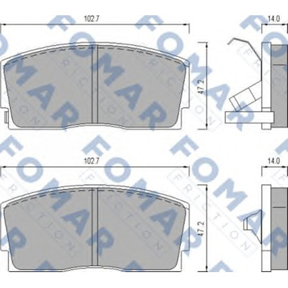 Photo Kit de plaquettes de frein, frein à disque FOMAR Friction FO447281