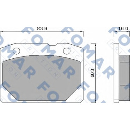 Photo Brake Pad Set, disc brake FOMAR Friction FO465686