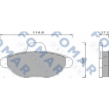 Foto Bremsbelagsatz, Scheibenbremse FOMAR Friction FO465981