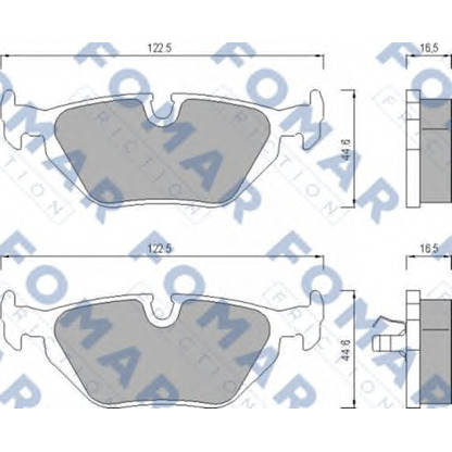 Фото Комплект тормозных колодок, дисковый тормоз FOMAR Friction FO469881