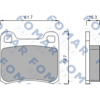 Photo Kit de plaquettes de frein, frein à disque FOMAR Friction FO474185