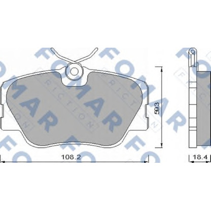Photo Kit de plaquettes de frein, frein à disque FOMAR Friction FO474281