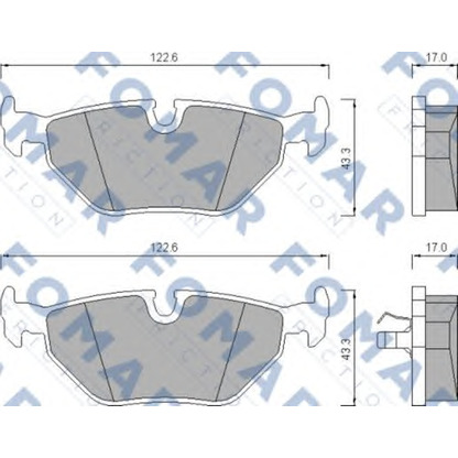 Foto Kit pastiglie freno, Freno a disco FOMAR Friction FO476581