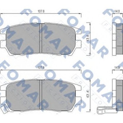 Foto Kit pastiglie freno, Freno a disco FOMAR Friction FO482181