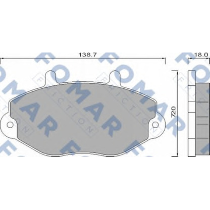 Foto Bremsbelagsatz, Scheibenbremse FOMAR Friction FO486481