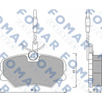 Photo Kit de plaquettes de frein, frein à disque FOMAR Friction FO492281