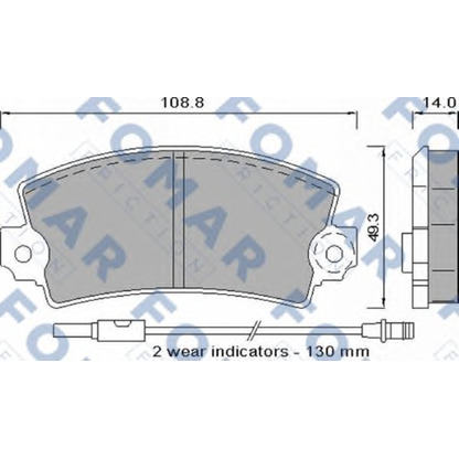 Foto Bremsbelagsatz, Scheibenbremse FOMAR Friction FO573081