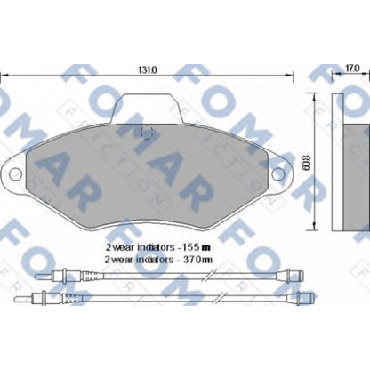 Photo Brake Pad Set, disc brake FOMAR Friction FO592481