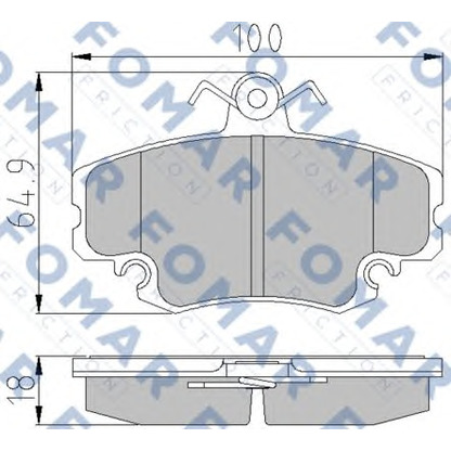 Photo Brake Pad Set, disc brake FOMAR Friction FO608381