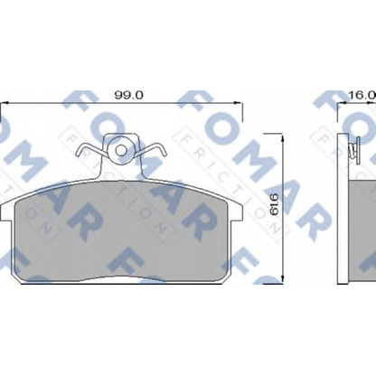 Foto Kit pastiglie freno, Freno a disco FOMAR Friction FO621181