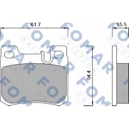 Photo Kit de plaquettes de frein, frein à disque FOMAR Friction FO622381