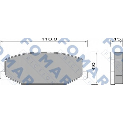 Photo Kit de plaquettes de frein, frein à disque FOMAR Friction FO634581