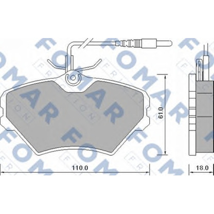 Photo Kit de plaquettes de frein, frein à disque FOMAR Friction FO643681