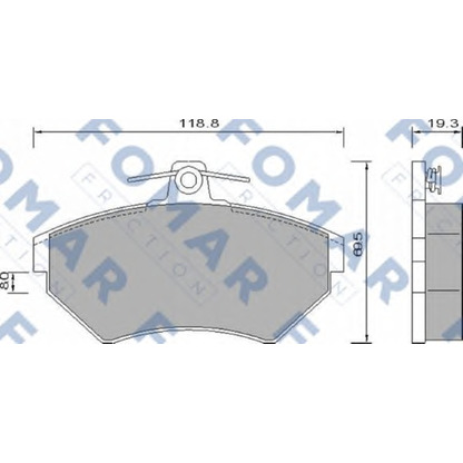 Foto Bremsbelagsatz, Scheibenbremse FOMAR Friction FO647681