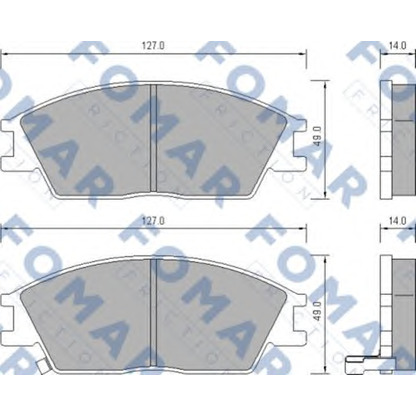 Zdjęcie Zestaw klocków hamulcowych, hamulce tarczowe FOMAR Friction FO648581