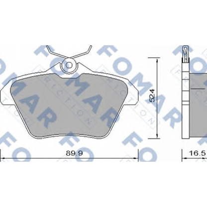 Photo Brake Pad Set, disc brake FOMAR Friction FO650081