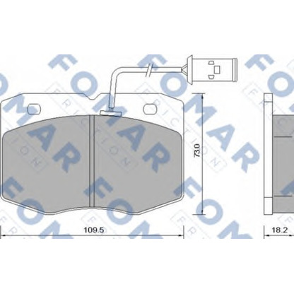 Foto Kit pastiglie freno, Freno a disco FOMAR Friction FO658881