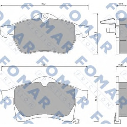 Foto Kit pastiglie freno, Freno a disco FOMAR Friction FO666681