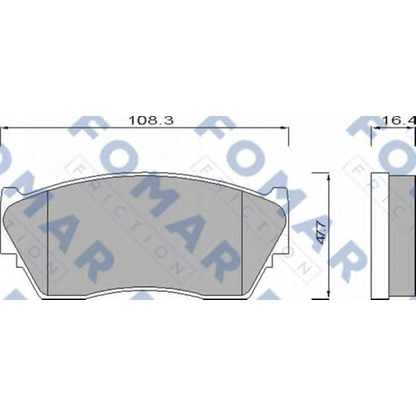 Foto Kit pastiglie freno, Freno a disco FOMAR Friction FO669281