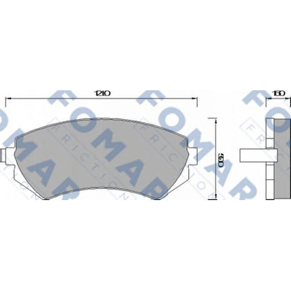 Фото Комплект тормозных колодок, дисковый тормоз FOMAR Friction FO679481