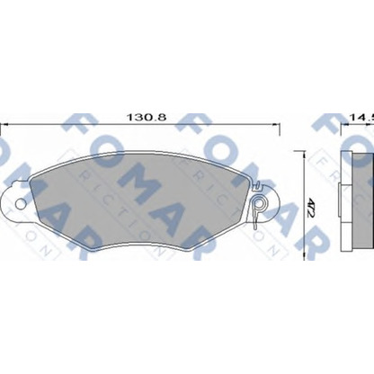 Photo Kit de plaquettes de frein, frein à disque FOMAR Friction FO680981