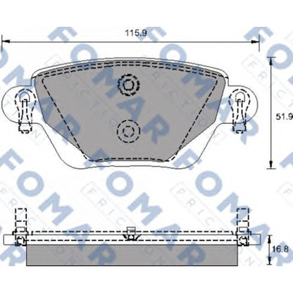 Photo Brake Pad Set, disc brake FOMAR Friction FO684681