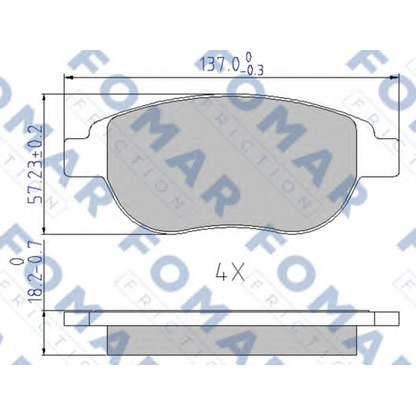 Foto Bremsbelagsatz, Scheibenbremse FOMAR Friction FO687381