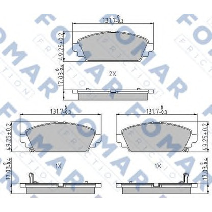 Zdjęcie Zestaw klocków hamulcowych, hamulce tarczowe FOMAR Friction FO689781