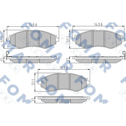 Photo Brake Pad Set, disc brake FOMAR Friction FO846281