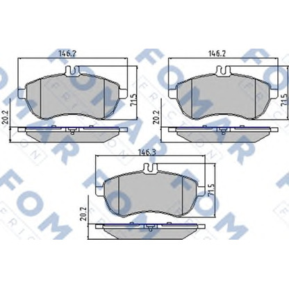 Foto Bremsbelagsatz, Scheibenbremse FOMAR Friction FO848881