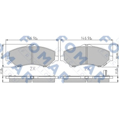 Photo Brake Pad Set, disc brake FOMAR Friction FO850083