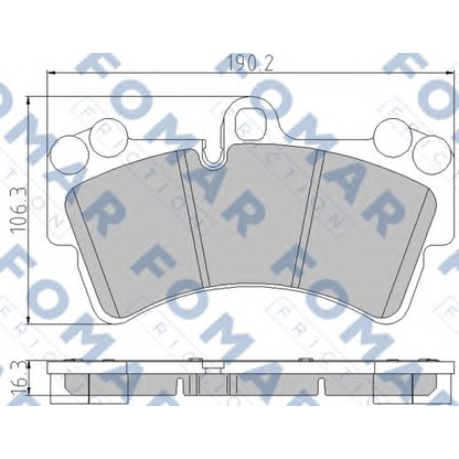 Photo Kit de plaquettes de frein, frein à disque FOMAR Friction FO859181